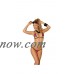 Elegant Moments EM-8961 Lycra bikini top and matching g-string Lime Green / O/S   